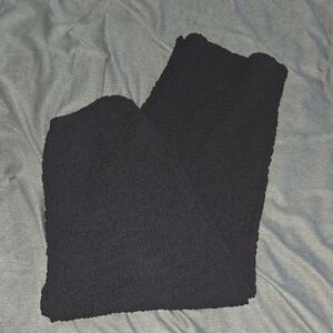 Zara Black Crinkle Pants